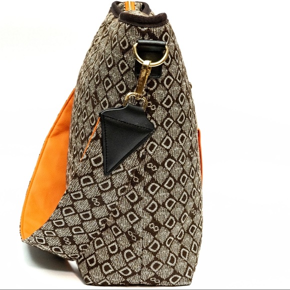 DASTI Jacquard Tote & Wallet Set – Brown Monogram Crossbody Bag Medium - Picture 6 of 14